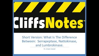 What Is The Difference Between Serrapeptase Nattokinase and Lumbrokinase Short Version [upl. by Ludly]