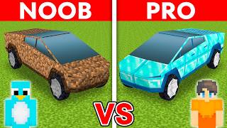 NOOB vs PRO CYBERTRUCK Build Challenge in Minecraft [upl. by Acirretal]