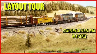 STUNNING N Scale Model Railroad  Grant Eastman’s Southern Alberta Rail [upl. by Kcirdot]