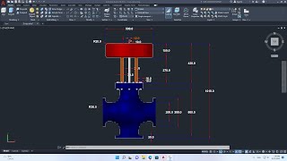 Autocad 3D 3 Way Valve How to drawing 3 way valve [upl. by Kciredor]