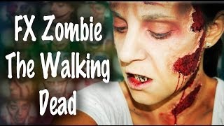 Maquillaje Halloween Zombie The Walking Dead Makeup FX 36  Silvia Quiros [upl. by Eceirahs]