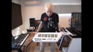 Keyboard Magazine Alesis Vortex Keytar Review Accelerometer Fun [upl. by Nore285]