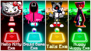 Hello Kitty Exe  Squid Game Exe  Tails Exe  Huggy Wuggy Exe  Tiles Hop tileshop [upl. by Gnil]