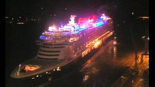 quotDisney Fantasyquot Float Out and Nightly Tests at Meyer Werft Shipyard on January 8 2012 [upl. by Westley293]