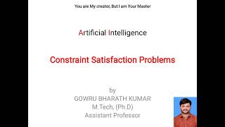 Artificial Intelligence Why Constraint Satisfaction Problem [upl. by Annoyek]