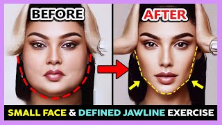 ✨GET SMALL FACE amp MORE DEFINED JAWLINE EXERCISE  Sharp amp Strong Jawline Chiseled Jawline Mewing [upl. by Searby]