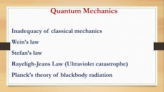 Failure of classical physics Blackbody Radiation Plancks law of radiation Rayleigh Jeans law [upl. by Aihsetel]