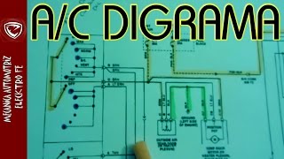 Aire acondicionado automotriz diagrama electrico BASICO [upl. by Adekan504]