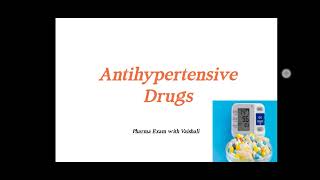 Antihypertensive Drugs  Classification  Side effects  Easy to learn  Pharma exam with vaishali [upl. by Allevon]