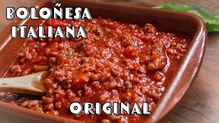 Salsa boloñesa Receta italiana Original  Como hacer salsa Bolognesa para pasta espaguetis Lasagna [upl. by Goran]