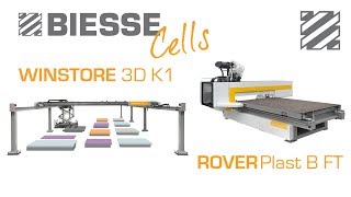 Biesse Rover Plast B HD  Winstore K1  Plexiglass automatic cutting cell [upl. by Anire]