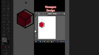 Hexagon Design logo hexagon foryou graphicdesinger illustrator shorts trending [upl. by Arramahs]