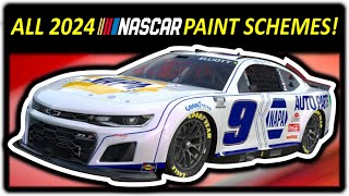 All 2024 NASCAR Paint Schemes UPDATED  Part 2 [upl. by Aihseym]