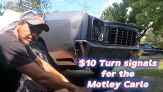 Cheap parking lights for the Monte Carlo Custom LEDs project diy budget classiccars saved [upl. by Cherlyn]