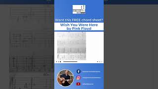 FREE CHORD SHEET  Wish You Were Here by Pink Floyd  Ian OBrien [upl. by Lange971]