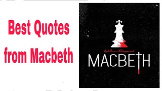 Macbeth  Important Quotes [upl. by Rebah]