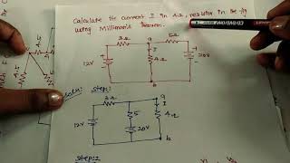 Millmans Theorem  3 problems  in Tamil [upl. by Eusoj]