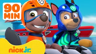 PAW Patrols Daring Water Rescues w Zuma amp Chase 🏄‍♂️ 90 Minutes  Nick Jr [upl. by Annair]