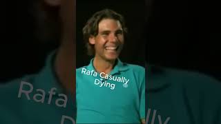 Roger Federer and Rafa Nadal can’t stop LAUGHING during interview😂 [upl. by Ahseinad]