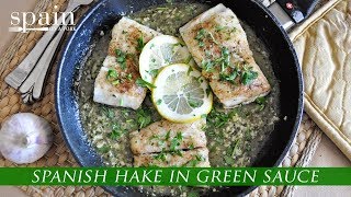 Spanish Hake in Green Sauce  Merluza en Salsa Verde Recipe [upl. by Ydennek]