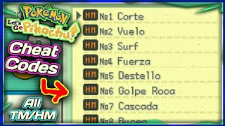 Pokémon Lets Go Pikachu GBA All HMTM Cheat Code  Pokémon Lets Go PikachuEevee GBA Cheats [upl. by Codie828]