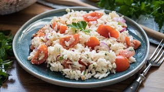 Sommerlicher Reissalat mit Feta  KeksMitOhren [upl. by Aiclid]