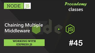 45 Chaining multiple middleware  Working with Express JS  A Complete NODE JS Course [upl. by Raddi]