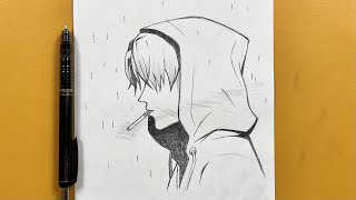 how to draw Mysterious boy stepbystep [upl. by Aneev864]