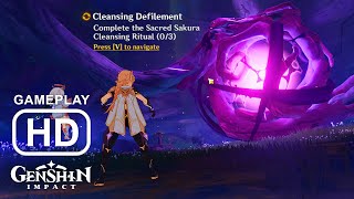 Cleansing Defilement Quest  Complete the Sacred Sakura Cleansing Ritual Genshin Impact 20 [upl. by Brana]