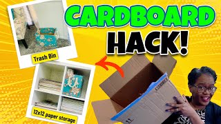 ANOTHER AWESOME CARDBOARD BOX RECYCLE 12x12 paper storage diy [upl. by Seldon648]