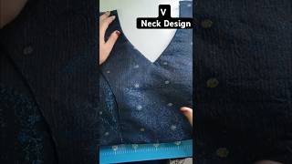 V Neck Design for beginners🤩neckdesignblousedesignssewingtipsandtricksvnecktrendingviralshorts [upl. by Proffitt]