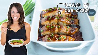 Sticky Sweet Teriyaki Glazed Salmon  Easy OvenBaked Recipe [upl. by Ycaj]