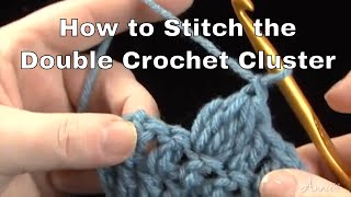 How to Stitch the Double Crochet Cluster  an Annies Tutorial [upl. by Louisette]