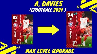 A Davies Max Level Training Upgrade in eFootball 2024 mobile I AFTER UPDATE [upl. by Crawford990]