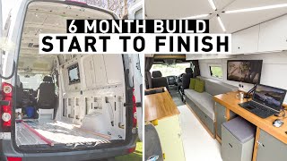 DIY Camper Van Conversion Full Build Timelapse [upl. by Ihn]