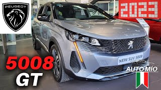 🦁 PEUGEOT 5008 GT 2023 🔥 MOTOR 16L TURBO  La más EQUIPADA  Ficha técnica [upl. by Nuahsal]