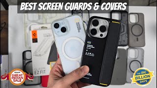 Best iPhone 15 amp 15 Pro  Max Accessories  Covers amp Screen guards  Spigen ESR vs Local [upl. by Amathist]