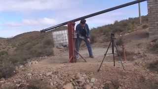 Tilting Wind turbine mast with Burkhardwinch [upl. by Annaej]