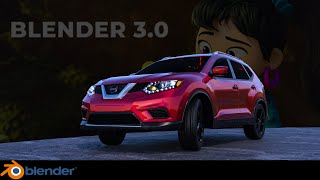 CAR ANIMATION IN BLENDER 30 [upl. by Yznil]