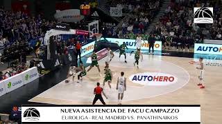 Highlights  Nueva asistencia de Facu Campazzo  Euroliga  Real Madrid vs Panathinaikos 171024 [upl. by Yrol]