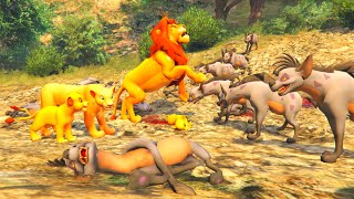 The Lion King family makes an ambush on the hyenas Short Cinematic Movie [upl. by Ahsak]