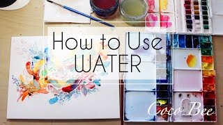 How to Use WATER  Introduction Watercolor Tutorial [upl. by Ahsiek]