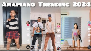 Amapiano Trending TikTok challenges  2024amapianodancechallengeamapiano [upl. by Nonnahc]