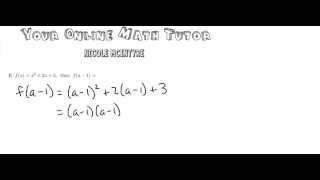 MDTP Calculus Readiness Test Solution to Question 5 [upl. by Urdna]