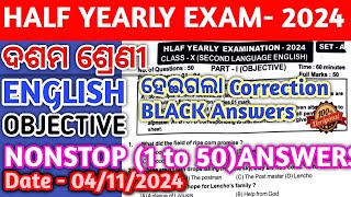 Class 10 ENGLISH NONSTOP 150 Correction BLACK OBJECTIVE ANSWER [upl. by On417]