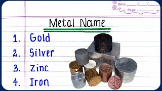 Learn Name Of Metals In English  20 Metals Name in English  Metals Name [upl. by Llehcnom244]