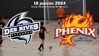 Faits saillants  Match du 18 janvier 2024  Futsal Juvénile Féminin D4 Niveau 1 [upl. by Akeenahs]