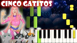 Cinco Gatitos  Piano Cover  Tutorial  Karaoke [upl. by Sherurd]