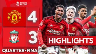 INCREDIBLE Old Trafford Thriller 🔥  Manchester United 43 Liverpool  Emirates FA Cup 202324 [upl. by Eiclek]