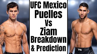 UFC Mexico Claudio Puelles Vs Fares Ziam Breakdown and Prediction [upl. by Gisele617]